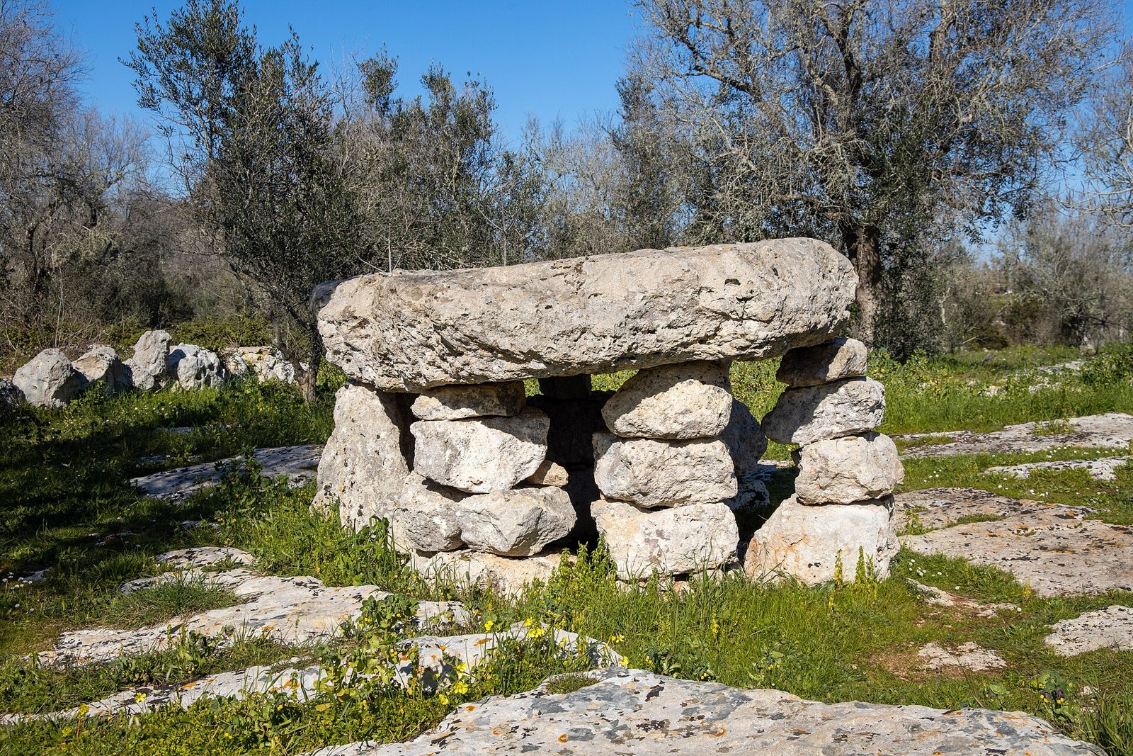 Il dolmen Li Scusi nel territorio di Minervino di Lecce.